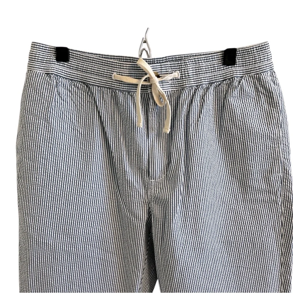 J Crew Men’s 100% Cotton Seersucker Casual Pants Size 30x30 Boating Stripes
